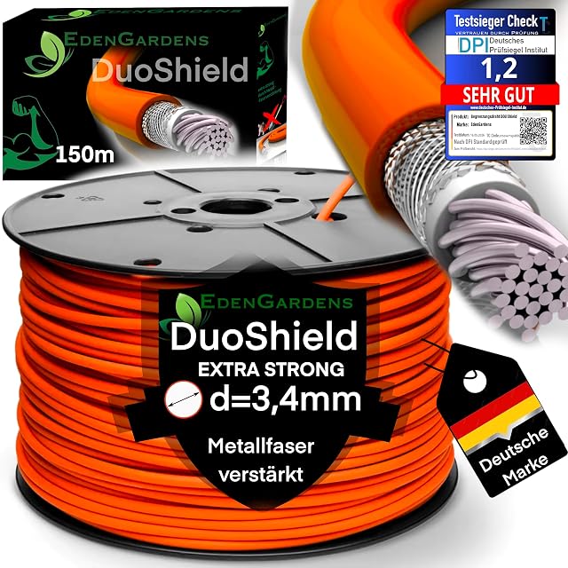 Cavo perimetrale armato EdenGardens con treccia d’acciaio, 3,4 mm di diametro