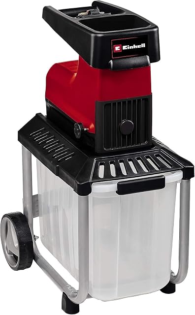 Biotrituratore silenzioso a rullo Einhell GC-RS 60 CB con cassa di raccolta trasparente da 60 litri