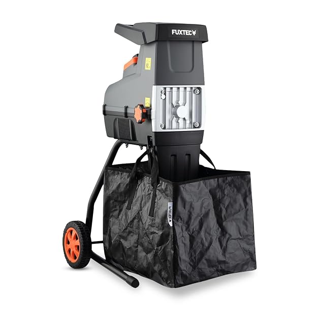Biotrituratore elettrico a rullo FUXTEC FX-EGH2800T con sacco di raccolta da 60 litri