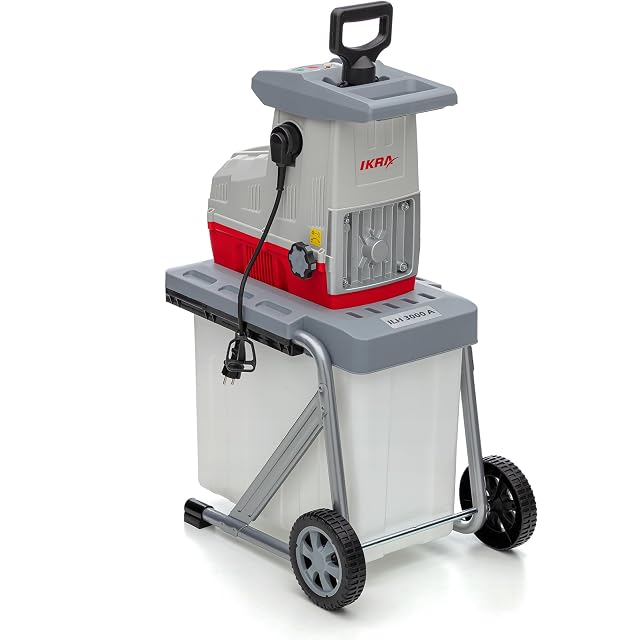 Biotrituratore elettrico a rullo IKRA ILH 3000A con cassa di raccolta da 60 litri