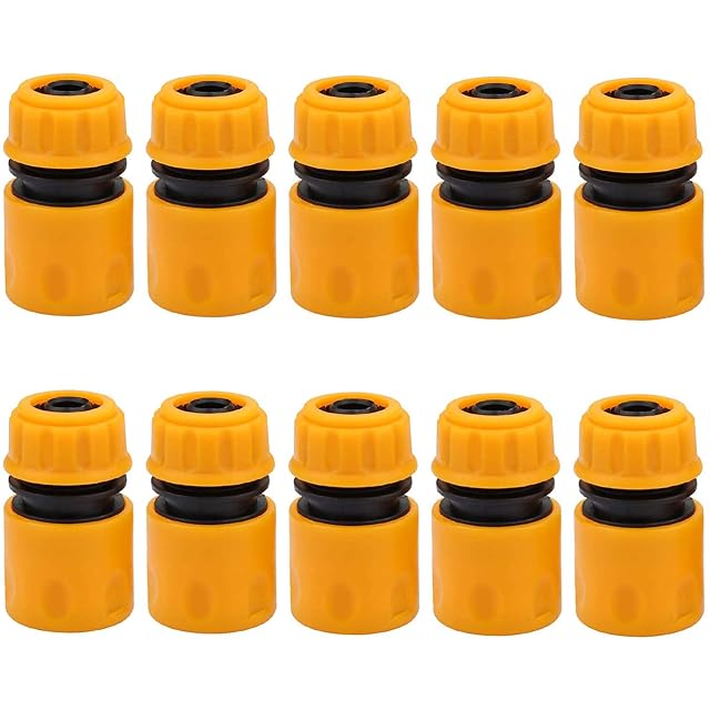 Dieci raccordi rapidi in plastica per tubo da giardino