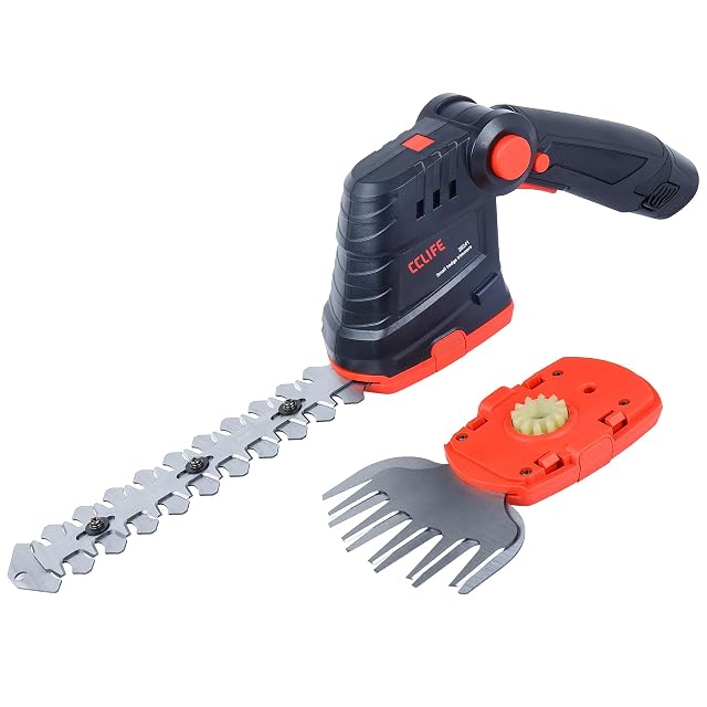 Forbici 2 in 1 a batteria per erba e cespugli con batteria estraibile