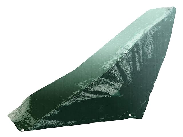 Telo in polietilene verde scuro per tosaerba con occhielli metallici