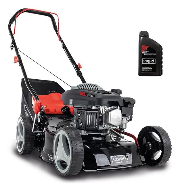 Rasaerba a benzina Scheppach RM420 con scocca da 42 cm e cassa raccoglierba da 45 litri