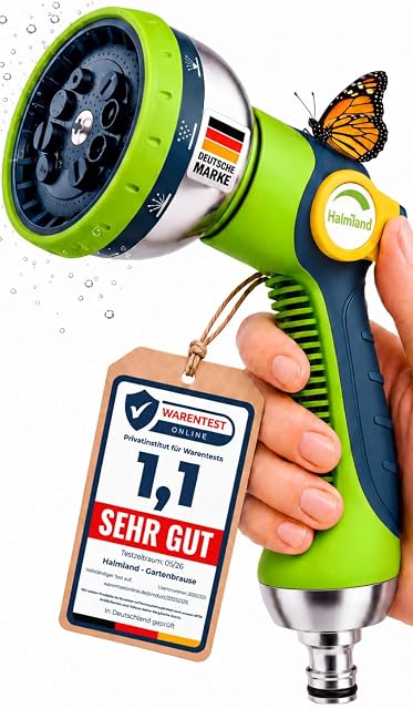 Pistola a spruzzo da giardino con componenti in metallo e leva a pollice