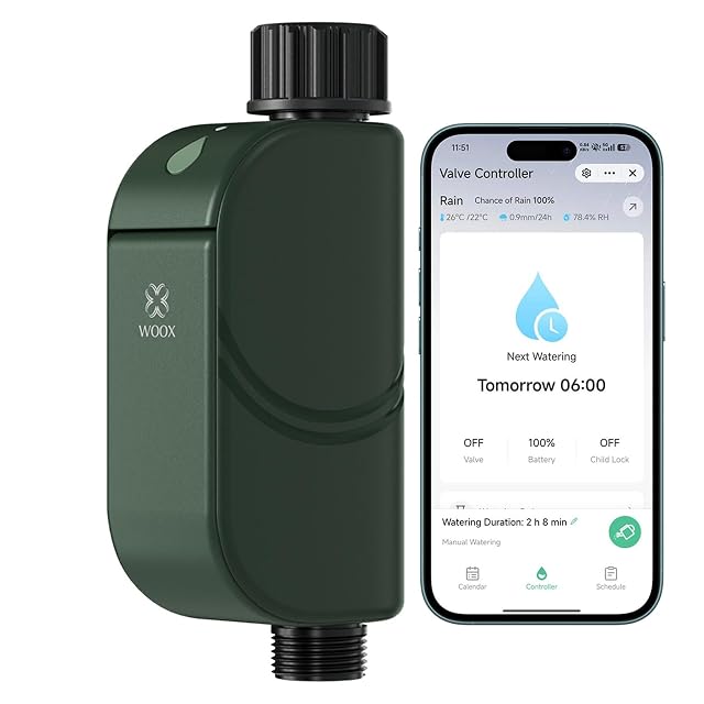 Programmatore d’irrigazione wi-fi WOOX R2603 con carcassa IP65 e vano pile sigillato