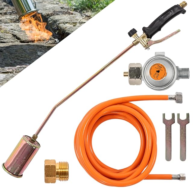Bruciatore a gas professionale con tubo e riduttore di pressione